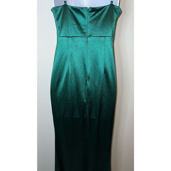 Women’s Girls Formal Emerald Green Maxi Gown Ruched US6 - Picture 11 of 12